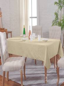 1 pieza Mantel portátil para comedor/hogar con diseño de remolino, elegante, repelente al agua y a prueba de salpicaduras, disponible en múltiples tamaños cuadrados para mesa de comedor - Beis - Ver 4