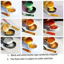 3.38oz/100ML  Golden Paint Metallic Acrylic Paint,Waterproof Not Faded For Statuary Coloring DIY Hand Clothes Painted Graffiti Pigments - Pearl Blue - View 10