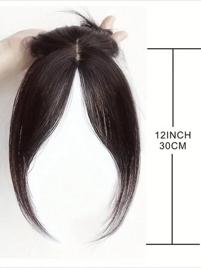 Women's Synthetic Hair Extension 3d Clip In Hairpiece, Heat Resistant Fringe, French Style Middle Part S