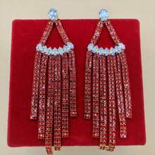 2024 Hàng mới đến Đúng mốt Kịch Sang trọng Giường đôi Máy khoan Pha lê & Đầy màu sắc Tua Hoa tai Đối với phụ nữ Đối với Linh hoạt Buổi tiệc , Yến tiệc Tai Đồ trang trí - Nhiều màu - Xem 8