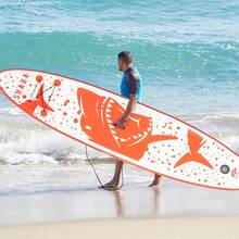 335cm X 76cm X 16cm 11FT Inflatable Paddle Board, Stand Up Paddleboards With Non-Slip Deck, Adjustable Paddle, Hand Pump And Backpack - Coral Orange - View 3