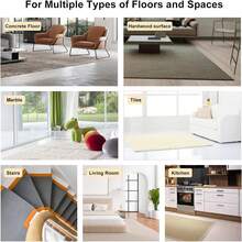 防滑墊,8入組雙面不滑防滑墊,可重複使用的可洗地毯膠帶,適用於木地板、瓷磚地板、地毯、地墊、牆壁（黑色） - 黑色 - 查看 9