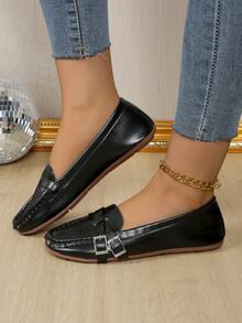 Giày Mẹ Nữ Phong Cách Mới Cho Mùa Thu Đông, Giày Bà Bầu Đế Mềm Thoải Mái, Giày Đế Bằng Chống Trơn Trượt, giày Y Tá Đa Năng Phong Cách Hàn Quốc - màu đen - Xem 5