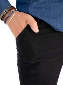 Urban Zone Jeans Men Pants - 黑色的 - 查看 5