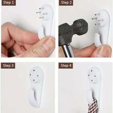 5pcs Invisible Traceless Wall Hook For Hanging Photos And Frames - Strong Load-Bearing And No-Drill - Multicolor - View 3
