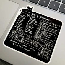 1pc Laptop Shortcut Key Sticker, Compatible With MacBook, Keyboard Sticker, - Multicolor - View 5