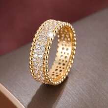 Set de 2 piezas de pulsera y anillo de circonita cúbica de círculo completo para mujer con estilo nupcial