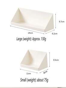 1 pieza Caja de almacenamiento inclinada para el hogar con soporte de almacenamiento montado en la pared adhesivo