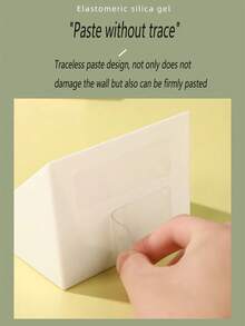 1 pieza Caja de almacenamiento inclinada para el hogar con soporte de almacenamiento montado en la pared adhesivo