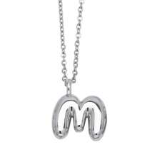 1入組極簡銀色泡泡26個字母墜飾項鍊,適合女性的首飾 - 銀色 - 查看 28