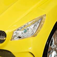 HOMCOM Macchina Giocattolo per Bambini Cavalcabile con Volante, Musiche e Fari, Età 18-36 Mesi, 63.5x28x36cm, Giallo