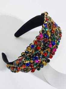 Royal 1pc Gorgeous Wide Baroque Vintage Headband - Multicolor - View 2