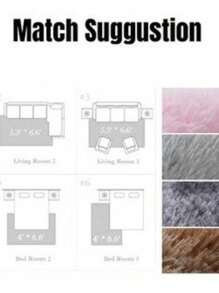 Alfombra Decorativa Sala De Estar Y Dormitorio 200 * 140 Cm - Gris Claro - Ver 8