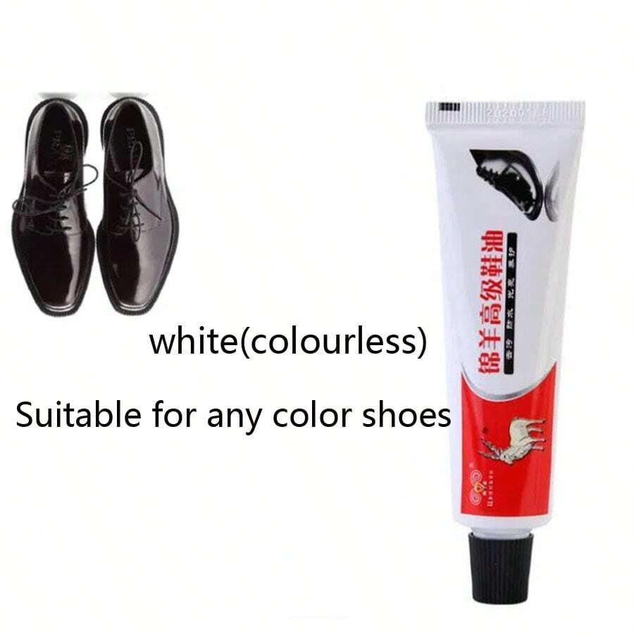 1入組皮鞋油，真皮護理拋光油，皮鞋滋養保濕油 - 白色 - 查看 1