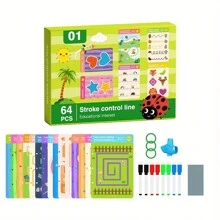 Educational Toys For Kids: Control The Pen Training Kindergarten Babies - Erase & Write With Step Control Pen! Back-To-School Gift Homecoming Season Gift - Multicolor - View 4