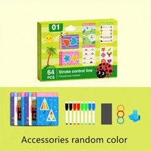 Educational Toys For Kids: Control The Pen Training Kindergarten Babies - Erase & Write With Step Control Pen! Back-To-School Gift Homecoming Season Gift - Multicolor - View 8