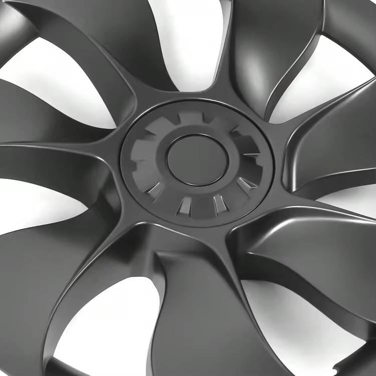 4PCS Wheel Covers For 2020-2023 Tesla Y 19-Inch ABS Hubcap Rim Protectors Whirlwind-Shaped Wheel Trim Covers By IKON MOTORSPORTS. - 對稱設計風格-青銅色 - 查看 6