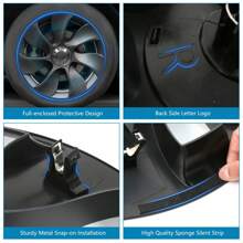 4PCS Wheel Covers For 2020-2023 Tesla Y 19-Inch ABS Hubcap Rim Protectors Whirlwind-Shaped Wheel Trim Covers By IKON MOTORSPORTS. - 對稱設計風格-青銅色 - 查看 8
