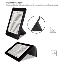 Case For Kindle Paperwhite , Premium Fabric Cover With Auto Wake/Sleep & Multi-Viewing Angles & Foldable & Full Protection & Slim And Ultra Lightweight, Signature Edition E-Reader (Pink) - Pink - View 3