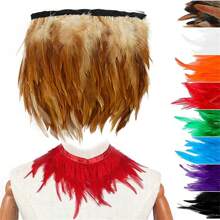 1Meters Artificial Feathers Trim Crafts Sewing Clothing DIY 4-6/10-15cm Party Wedding Feathers Ribbon Hair Jewelry Making Plumas Accessories Decoration