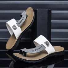 男士夏季新款休閒透氣沙灘人字拖，舒適防滑時尚拖鞋 - 彩色 - 查看 5