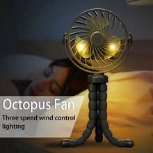 1pc Creative Fan For Cart Stroller Fan Portable Outdoor Fan Clip On For Baby USB Rechargeable Handheld Electric Fan For Home 3 Speeds - Black Rechargeable-6000cfm - View 4