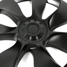 4PCS Wheel Covers For 2020-2023 Tesla Y 19-Inch ABS Hubcap Rim Protectors Whirlwind-Shaped Wheel Trim Covers By IKON MOTORSPORTS. - Symmetry Design Style - Matte Black - View 9
