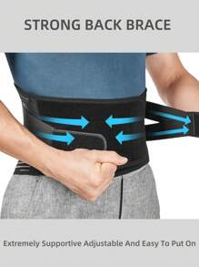 Đai hỗ trợ bụng thoáng khí Đai lưng nén cố định eo Đai tập luyện hỗ trợ cực tốt có thể điều chỉnh cho nam và nữ Dễ dàng đeo Phụ kiện tập gym - màu đen - Xem 4