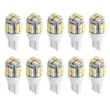 10Pcs 12V T10 LED Light Bulb Wedge Base Interior Dome Map LED Lights License Plate Trunk Side Positioning Lights 6000K White