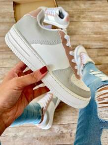 Women Wedge Sneakers - Gris Claro - Ver 5