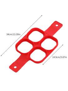 1pc 4-Grid Egg Frying Pan, Kitchen Baking Mold, Flower Shaped Silicone Egg Cooking Mold