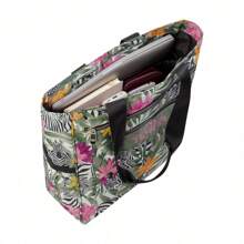 TOTTO Zebra Tropical School Bag Cutara 14x34x34 Cm Exterior: Polyester:100% Lining: Polyester:100%, Lining: Polyester=100%,  Ecofriendly School Backpack Small - màu xanh lá - Xem 4