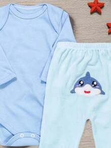 Baby Boys Pajamas - 淺藍色 - 查看 3