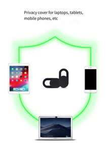 1 Pieza Cubierta De Privacidad De La Cámara, Cubierta Deslizante De La Cámara Para Laptop/desktop/celular, Pegatina De Cubierta De Webcam - Negro - Ver 7