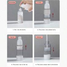 1pc Vacuum Press Bottle, 15ML/30ML/50ML/100ML, For Dispensing Lotion, Spray For Cosmetics, Skincare, Shower Gel, Shampoo And Perfume Travel Portable Empty Bottle