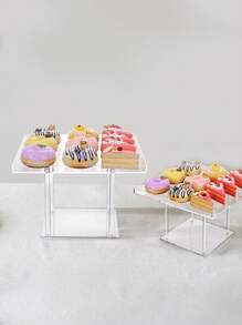 1個透明壓克力甜點蛋糕擺盤 - 無色 - 查看 4