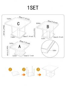 1個透明壓克力甜點蛋糕擺盤 - 無色 - 查看 5