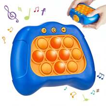 Quick Push Pop Game It Fidget Toys Pro For Kids Adults, Handheld Puzzle Game Machine, Squeeze Poppet Sensory Fast Push Bubble Toy - Blue - View 2