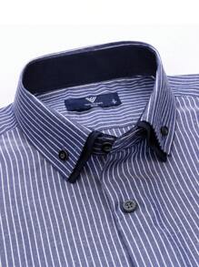 Men Shirts - Navy Blue - View 3