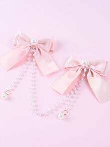 1 Pieza Diadema De Princesa Para Niños Con Decoración De Perlas Y Borlas, Para Niñas De Fiesta De Vestirse, Accesorio Para El Cabello