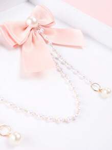 1 Pieza Diadema De Princesa Para Niños Con Decoración De Perlas Y Borlas, Para Niñas De Fiesta De Vestirse, Accesorio Para El Cabello