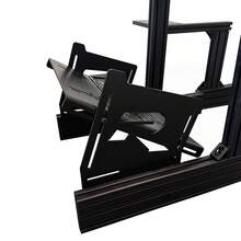 GTR Simulator GTA Revolution Racing With Leatherette Speciale Black/Red Racing Seat Adjustable Racing Simulator Cockpit For G27 G29 G920 G923, T300RS, ClubSport Podium CSL, R3 R5 R9 R12 R16 R21, Wheel Shifter Pedals NOT Included - Black - View 4