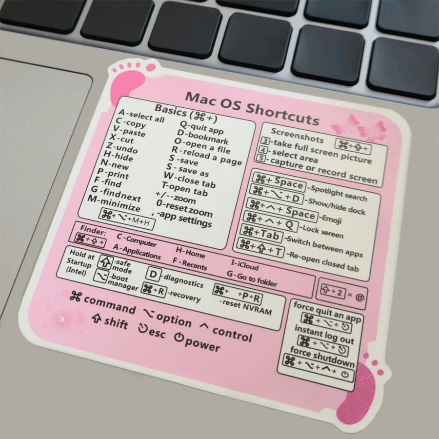 1pc Laptop Shortcut Key Sticker, Compatible With MacBook, Keyboard Sticker, - Multicolor - View 1