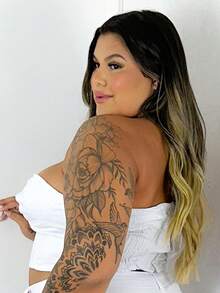 Plus Size Women Tops - 白色 - 查看 4