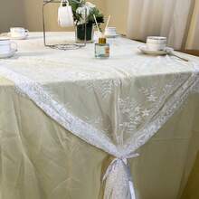 1 Miếng , Retro Ren khăn Trải Bàn , Hiện đại Polyester Phòng bếp Bìa bảng , Rustic Lễ cưới Bìa bảng , Nhà nông Buổi tiệc Nhà  Trang trí , Lễ cưới Buổi tiệc Đồ trang trí , Cung cấp cho buổi tiệc , Tiệc sinh nhật Quân nhu , Bao bì quà tặng Quân nhu - Màu Đỏ Sâu - Xem 2