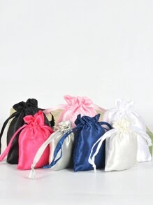 5 cái Đúng mốt Vải Sa tanh & Lụa Dây rút Đối với Nhẫn , Hoa tai , Vòng tay , Ngày lễ tình nhân Đối với phụ nữ - Túi dây rút satin - Xem 8