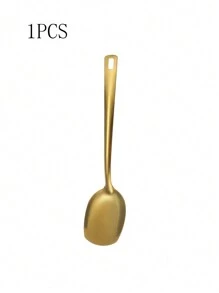 1/4/6pcs Stainless Steel Kitchen Utensil Set, Including Serving Spoon, Salad Spoon, Cake Shovel, Skimmer, Small Spoon And Turner. Multi-Purpose Cutlery Set For Home, Restaurant, Party, Etc. ,Kitchen,Christmas Gift - Gold - View 12