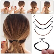 Hotop Pieces Elastic Hook Hair Tie Styling Ponytail Holder Hooks Hair Cord Hair Styling Tool - Multicolor - View 2