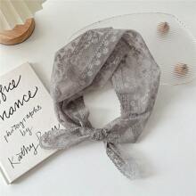 1 Máy Tính Nữ Mỏng Pháp Retro Ren Tam Giác Khăn, Dây Đeo Đầu, Khăn Quàng Cổ, Ruy Băng, khăn Choàng Thời Trang, Trang Trí Thường Ngày Thanh Lịch - khăn choàng ren hình tam giác - Xem 12