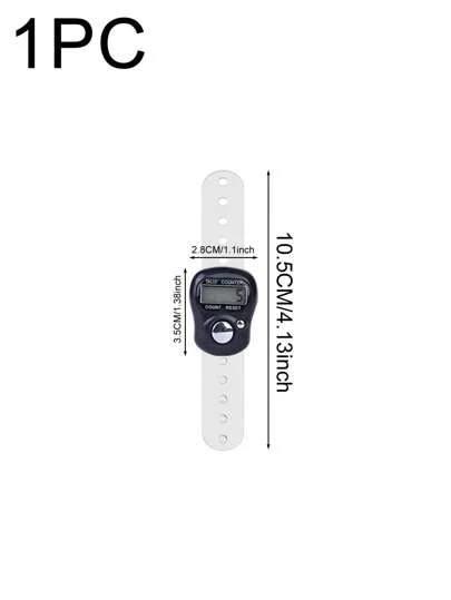 1個可重置的5位數字液晶電子計數器,配有數字顯示屏,小型手指計數器適用於運動訓練（黑色）
